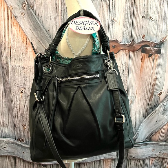 Authentic COACH Parker Hippie Black Leather Bag 13411 EUC! 💎 - Picture 4 of 11